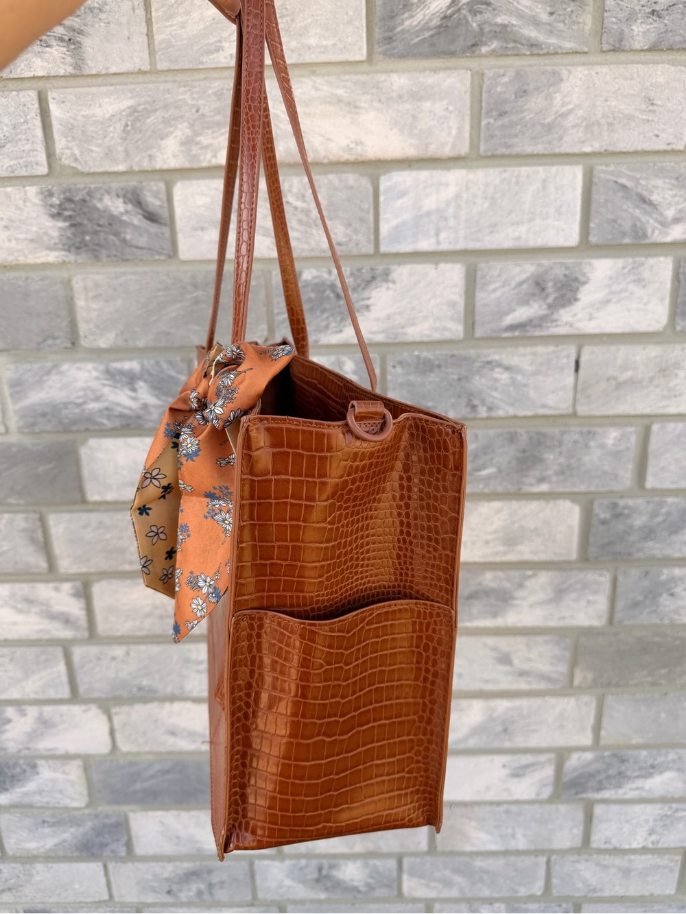 BEIS The Work Tote in Maple Croc - Picture 3 of 12